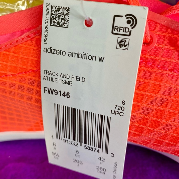 Adidas Adizero Ambition W Track Field Spikes Sz9.5 - Picture 11 of 11